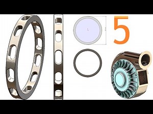 5-Project 50| Tesla Turbine (Turbo Pump) |SolidWorks Tutorial: disks spacer