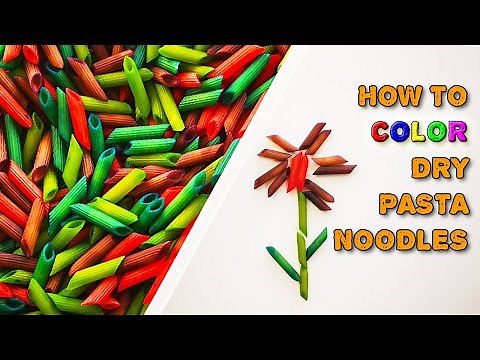 How To Color Dry Pasta Noodles DIY - Use Your Noodle!