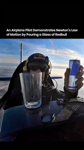 Explaining Past | An airplane moving at constant speed creates a steady frame of motion inside the cockpit. The pilot, the glass, and the liquid all travel... | Instagram