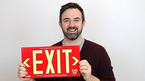 SmartSign on Instagram: "Enlighten your exit path with a Photoluminescent Exit Sign. Distinct red color stands out while illuminating the way to safety. Sign face absorbs light during the day, so it can shine at night or during an emergency. To order or to learn more about our products please call us at 800-952-1457 from Monday to Friday between 8:00am to 7:00pm EST. Post No - 120 #smartsign #signs #exitsign #exitsigns #photoluminscent #glowingexitsign #alumaglow #Alumaglowexitsign @smartsign #u