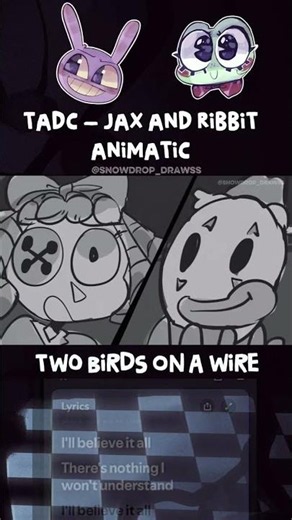 Two birds on a wire part 1/3 - #tadc #theamazingdigitalcircus #jax #ribbit #animation