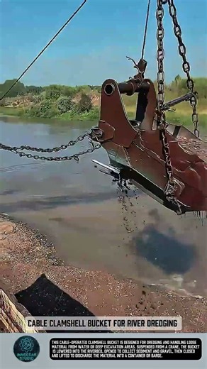 Cable Clamshell Bucket for River Dredging #tools #tool #innogearstudio #excavator