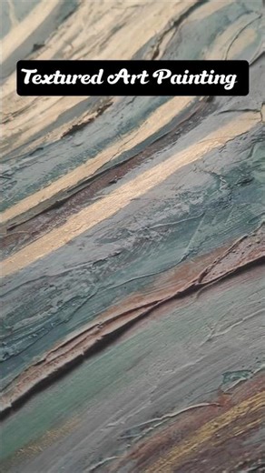Textured Art Canvas Painting #painting #diy #diycrafts #shorts #ytshorts #goldleafart #canvas #art