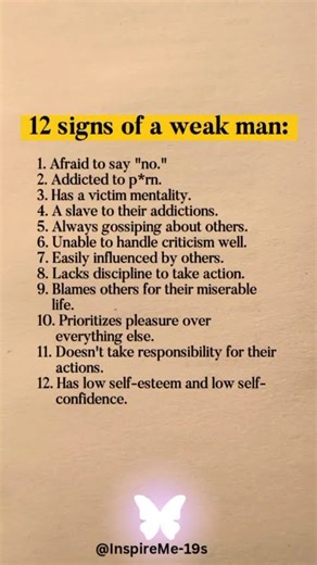 “12 Signs of a Weak Man You Should Never Ignore 💀" Psychology#MasculineEnergy #SelfImprovement