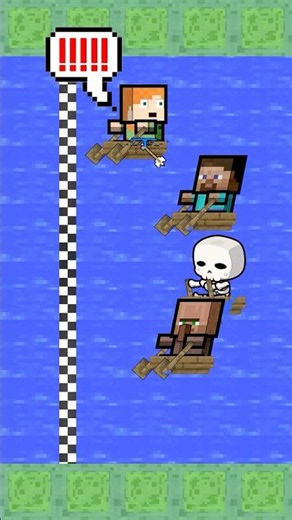 Mathematics vs Minecraft Water Boat Racing short-Quadratic Functions and Equations in One Variable