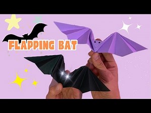 Origami Flapping bat | How to make paper bat for Halloween