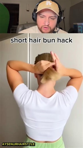 David Ralph Rubino | Short hair bun hack vs long hair bun hack | Instagram