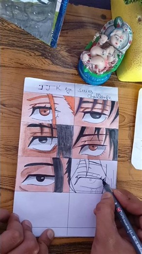 🤯MAHITO eye drawing tutorial step by step for beginners #shorts #art #drawing #pencilart