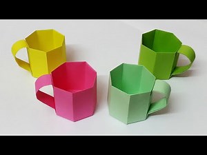 Super Easy Origami Cup! 🥤 5-Minute DIY Paper Craft | No Glue Needed