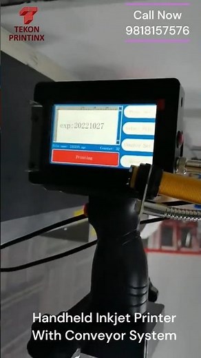 Handheld Inkjet Printer With Conveyor System -Batch Coding Machine | Production Line Inkjet Printer