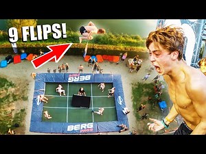 WORLD’S FIRST NONUPLE FLIP ON TRAMPOLINE! *9 FLIPS*