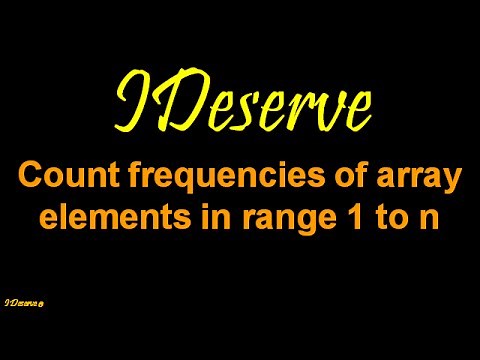 Count frequencies of array elements in range 1 to n