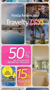 ¡Solo por este fin de semana aprovecha en Cozumel hasta 50% de descuento 15% adicional en tarifa final! | Fiesta Americana