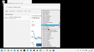 Cómo pasar de una moneda a otra en Windows 11, sin google ni internet
