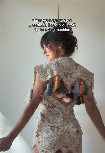 Hot girl sewing summer #upcycledfashion #sewingtiktok #fashiondesigner #thriftflip #sewingtransformation
