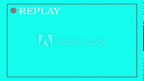 Cyan Replay Screen Animation with Clean Text Overlay for Sports Highlights, Gaming Recaps, Live Match Analysis, Broadcast Replays, Digital Scoreboards and Fast-Paced Media Production