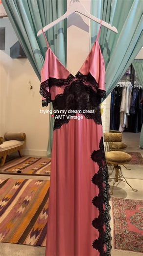 HOW PERFECT and dreamy is this pink and black vintage lace dress 🤍🥹 @Jazmin Whitley #vintagefashion #vintagestyle #lacedress #vintageshopping #styletok