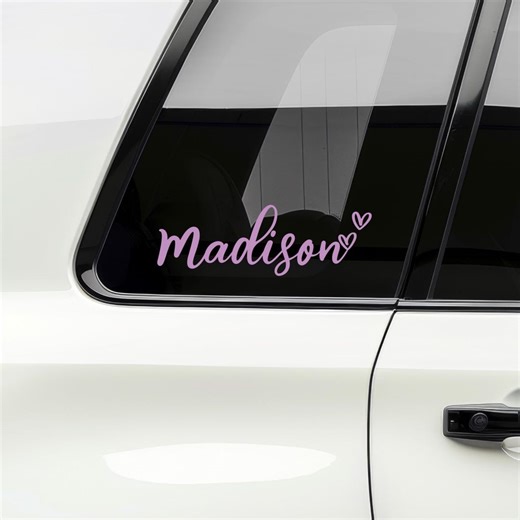 Name Car Decal Name Car Sticker Name Decal for Car Name Sticker for Car Window Decal Name With Heart Gift for Her Cute Sticker for Car - Etsy
