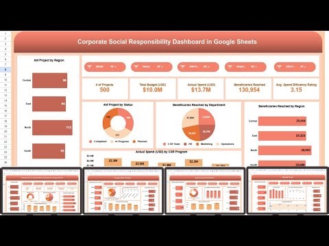 Corporate Social Responsibility Dashboard in Google Sheets