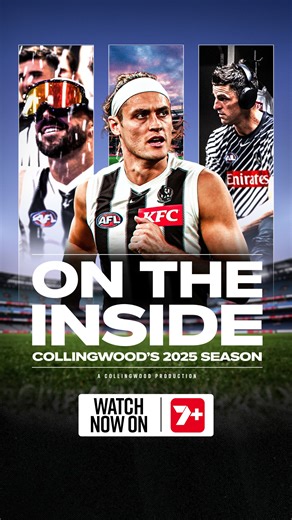 Welcome to ON THE INSIDE 👀 A three-part series that takes you behind the scenes of our 2025 season. Watch now live and free on 7AFL: magpi.es/OnTheInside7Plus | Collingwood Football Club