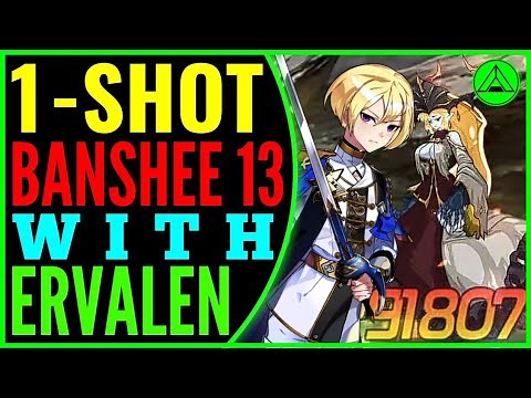 Banshee 13 ONE SHOT with ERVALEN (2x Auto Team) 🔥 Epic Seven