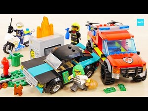 LEGO City Fire Rescue & Police Chase 60319 Speed Build & Review