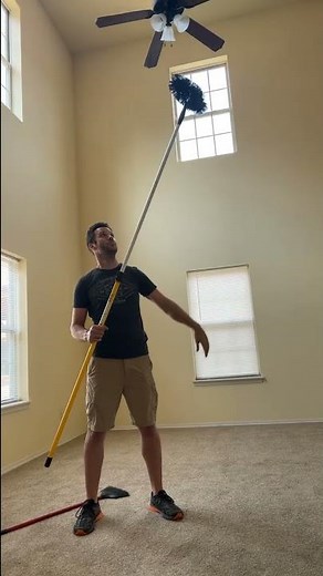 How to clean a tall ceiling fan #shorts #short #reels