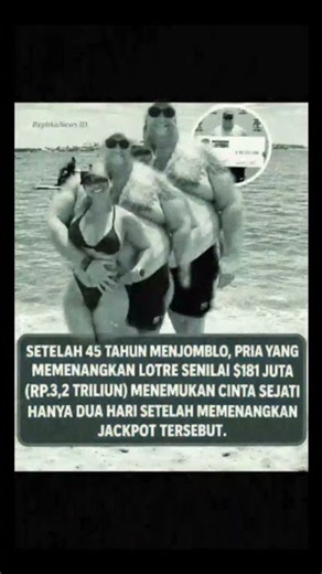 Setelah 45 Tahun Menjomblo Pria Ini Menangkan Litre $181 Juta, 2 Hari Kemudian Dapatkan Cinta Sejati