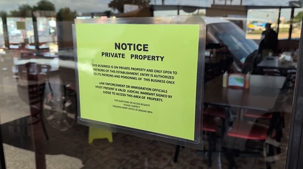 ‘More than a symbolic deterrent’: Businesses post signs against ICE trespassing