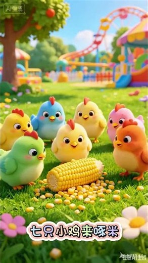 Educational Animation: 7 Little Chickens Song for Kids