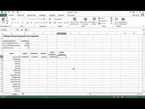 Comment créer un tableau d'amortissement d'emprunt sous Excel