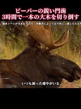 1匹のビーバーは年間300本以上の大木をかじり倒し、ダムを作ったり食料を蓄えたりしている！#ビーバー #動物界 #樹皮かじり #動物を大切に