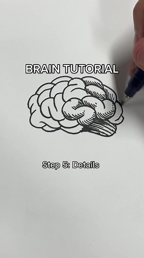How to draw a 🧠 #art #drawing #howto #arttutorial #tutorial