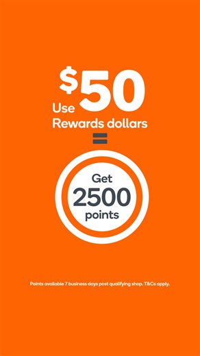 For one week only at Woolworths: use your Everyday Rewards dollars, get points back within 7 days *T&Cs apply. | Everyday Rewards