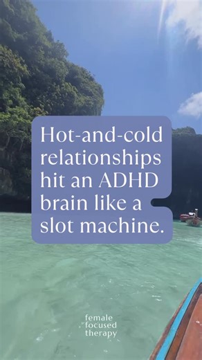 Cheryl Kennedy MacDonald on Instagram: "Women with ADHD don’t keep going back to an ex because they’re naive. Often it’s because the relationship has trained their brain into a reward loop. Hot/cold dynamics work through intermittent reinforcement: the same mechanism that makes gambling addictive. Most of the time there’s withdrawal: silence, mixed messages, criticism, being left on read. Then there’s a warm message, an apology, a “miss you”, a breadcrumb. That unpredictability spikes dopamine a