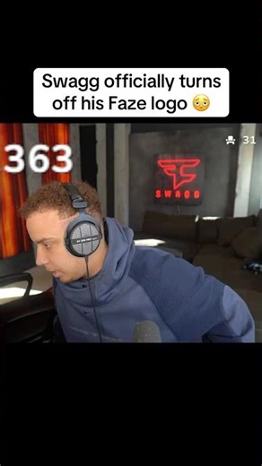 Swagg Officially turns off is Faze logo #faze #swagg #twitch
