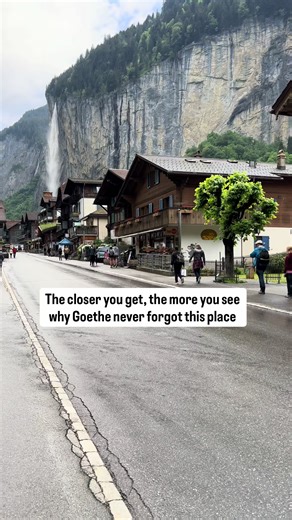 The waterfall that spoke to Goethe In 1779, during his journey through Switzerland, Goethe stood right here at Staubbach Falls and watched the mist rise and the water dance through the valley. He didn’t just see it… he felt it. The endless movement of the falls became the inspiration for his poem “Song of the Spirits over the Waters” — a meditation on the soul, time, and humanity’s deep connection to nature. After Goethe, this place stopped being just scenery. It became a pilgrimage site for rom