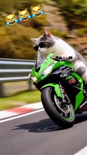 Cat riding motorcycle 🏍️😹🐾 #cat #riding #motorcycle #cat #fyp #reels #viral #AI #fblifestyle #fypviralシ #fypシ゚ #viralreels #fbreels #reelsfypシ #everyone #highlights #funny | Helen Tan