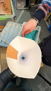 Weighing out beads just never gets old. 💚💙🤍 #ecocraft #beautyfromwaste #plasticrecycling #oddlysatisfying #asmrsounds | Brothers Make