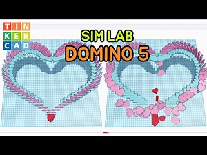 Domino Mission 5 - Heart Stairs - Nomal - Tinkercad 3D modeling Sim Lab lesson