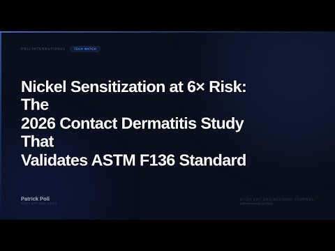 Nickel Sensitization at 6× Risk: The 2026 Contact Dermatitis Study That Validates ASTM F136 Standard