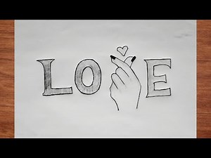 How to draw love pencil sketch | Love drawing Step by step tutorial | Easy Drawing | #love #sketch