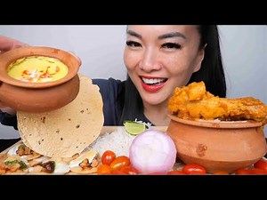 INDIAN FOOD (CHICKEN CURRY + RICE) ASMR EATING SOUNDS | NO TALKING | SAS-ASMR