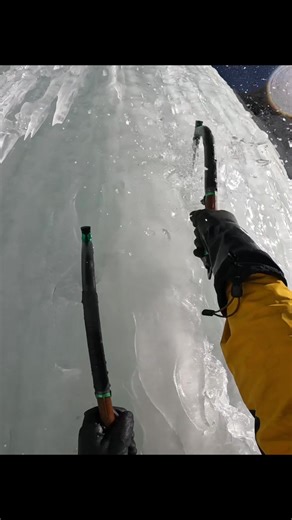 Climbing on unpicked ice #iceclimbing #climbing #winter | Ice Climbing