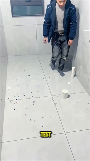 The water flow test process in the bathroom #bath #drainage | LOUIE ONG