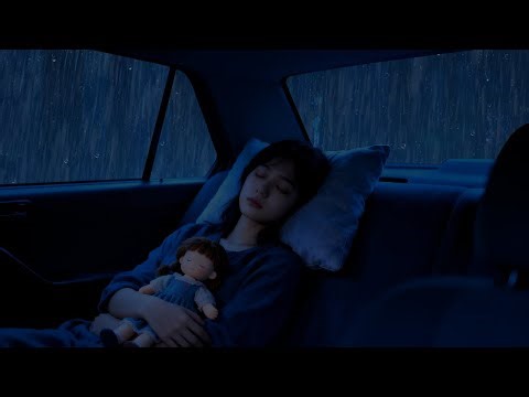 Sleep Like a Baby | Heavy Rain & Thunder White Noise in Cozy Car
