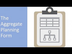 Aggregate Planning Form