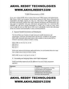 T SQL Enhancements in 2012