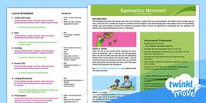 Twinkl Move PE - Year 4 Gymnastics Movement: Planning Overview