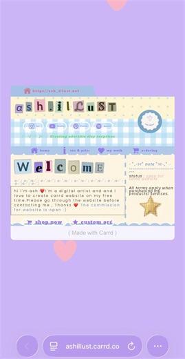 cute interactive carrd website #carrd #carrdtutorial #aestheticwebsite